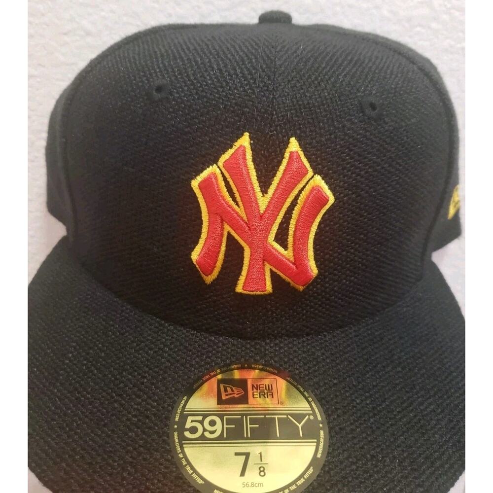 New York Yankees Hemp New Era 59FIFTY Fitted Hat Black Size 7 1/8